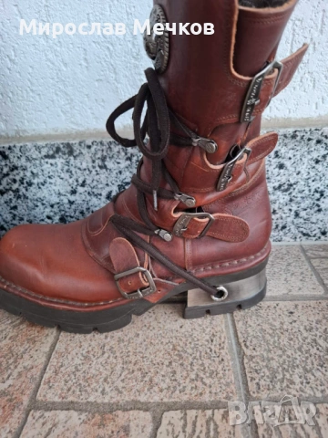 Мъжки ботуши New Rock Естествена кожа , снимка 4 - Мъжки ботуши - 54185925