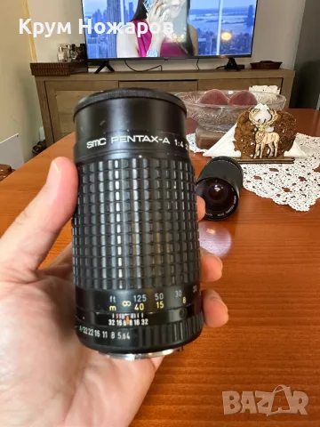 Продавам SMC  PENTAX-A. 1:4. 200mm.    5161031 .В добро състояние ,цена -23€, снимка 8 - Фотоапарати - 55360588