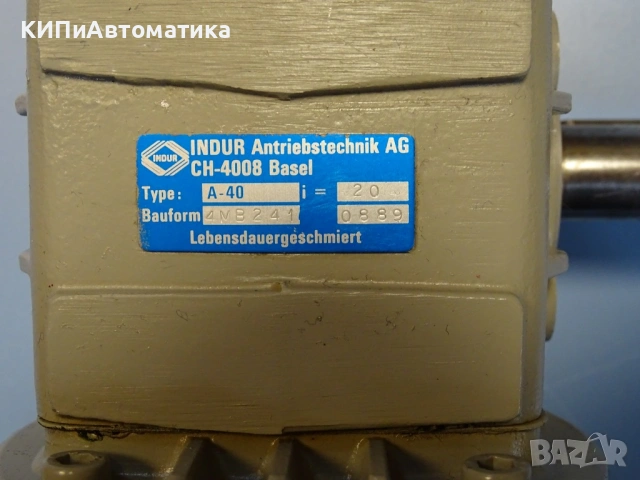 мотор редуктор INDUR A-40 Gear Motor 0.55kW I=20, снимка 4 - Резервни части за машини - 54580271