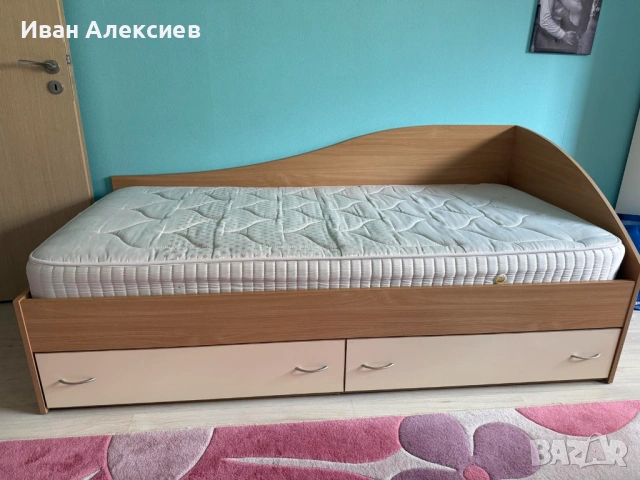 Стилно легло - по поръчка е правено (с подматрачна рамка), снимка 3 - Спални и легла - 54405751