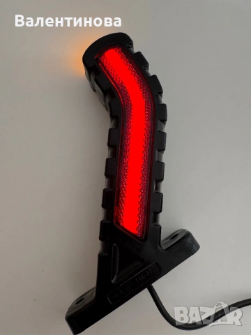 КОМПЛЕКТ LED неон габарит рогче 24V червено/бяло/жълто за камион, ремарке