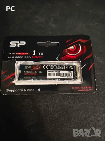 SSD 1TB Silicon Power UD85 1TB 3600/2800 MB/s HBM 102 дни / 100%като ново