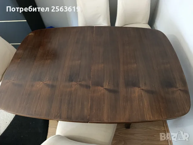 Комплект маса+ 4 стола, снимка 3 - Маси - 55471601