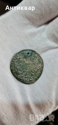 сребърна монета 7 кройцера 1762 