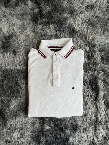 Поло Tommy Hilfiger бял S