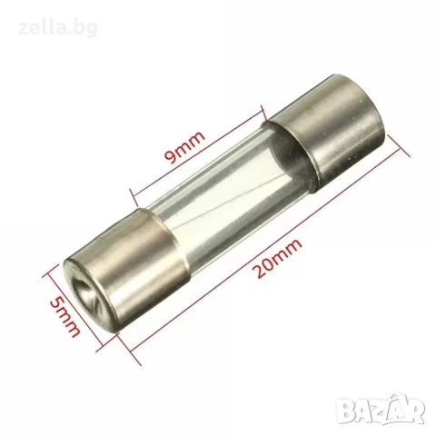 Комплект от 100 стъклени предпазителя 10A 250V – 5x20mm – Бърза защита за захранвания 10476, снимка 5 - Друга електроника - 54706335