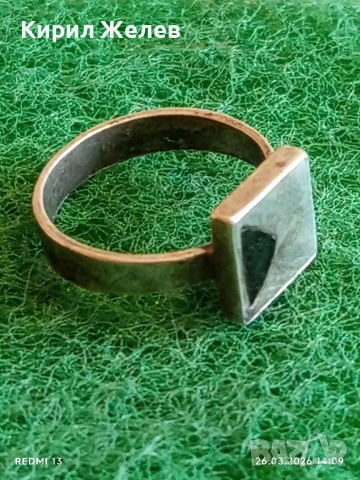 Винтидж сребърен пръстен ретро стил подходящ за ежедневието 51761, снимка 4 - Пръстени - 53984396
