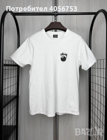 Stussy тениска бяла 