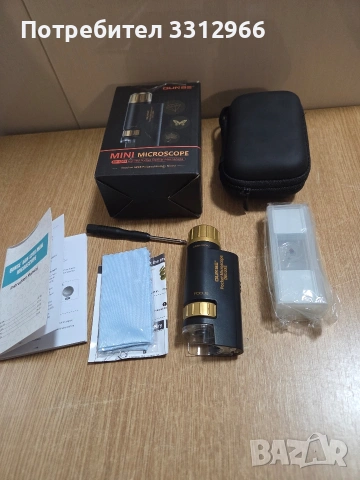 Джобен оптичен микроскоп Qunse 60-120X. Увеличение: 60X до 120X, снимка 2 - Друга електроника - 54128133