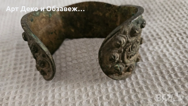 Позлатена свадбена рогатка, снимка 2 - Антикварни и старинни предмети - 54938210