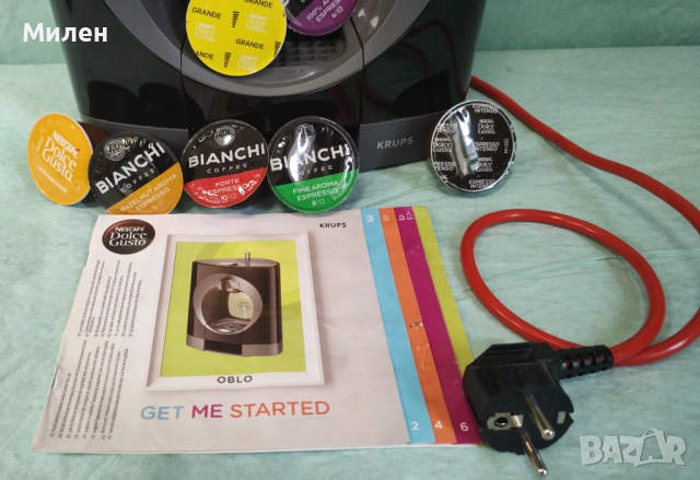 Кафемашина с гаранция 1 година NESCAFÉ® Krups Dolce Gusto OBLO.Black , снимка 2 - Кафемашини - 54456145