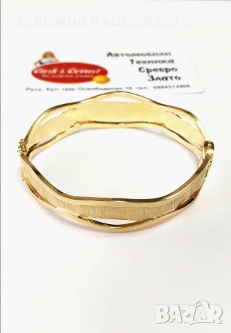 Златна дамска гривна 14К.Тегло 13 гр.Цена 1040 €., снимка 2 - Гривни - 53982257