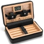 Cohiba преносим кожен хумидор за 4 пури с дигитален хигрометър, снимка 2