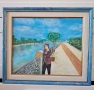 Картина " Гребна база " 31/37 см., снимка 2