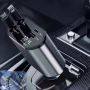 Автомобилно зарядно 4в1, 100W с USB-C, Lightning, прибиращи се кабели 80 см и LED дисплей, снимка 1