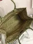 Christian Dior Large Oblique Book Tote in Green чанта, снимка 6