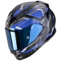 Мото каска за мотор Scorpion EXO 491 Zumo Black/BLue,очила, снимка 1