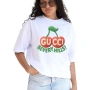 Gucci Bevery Hills Oversize/ Гучи дамска тениска, памучна фланелка, щампа, бяла блузка с къс ръкав, снимка 1
