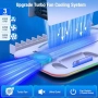 Нова Стойка за PS5 Slim Pro с охлаждане зарядно RGB и дискове Зарядна станция, снимка 3