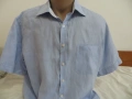 Мъжки ризи с къс ръкав от лен, снимка 2