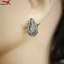 Обеци с платинено покритие 211235, снимка 4