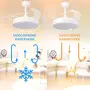 Таванен вентилатор с Led осветление Mmimotec Вентилатор за таван Полилей, снимка 3