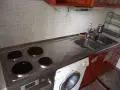 Кухненски плот INOX с вградени котлони и мивка, снимка 2