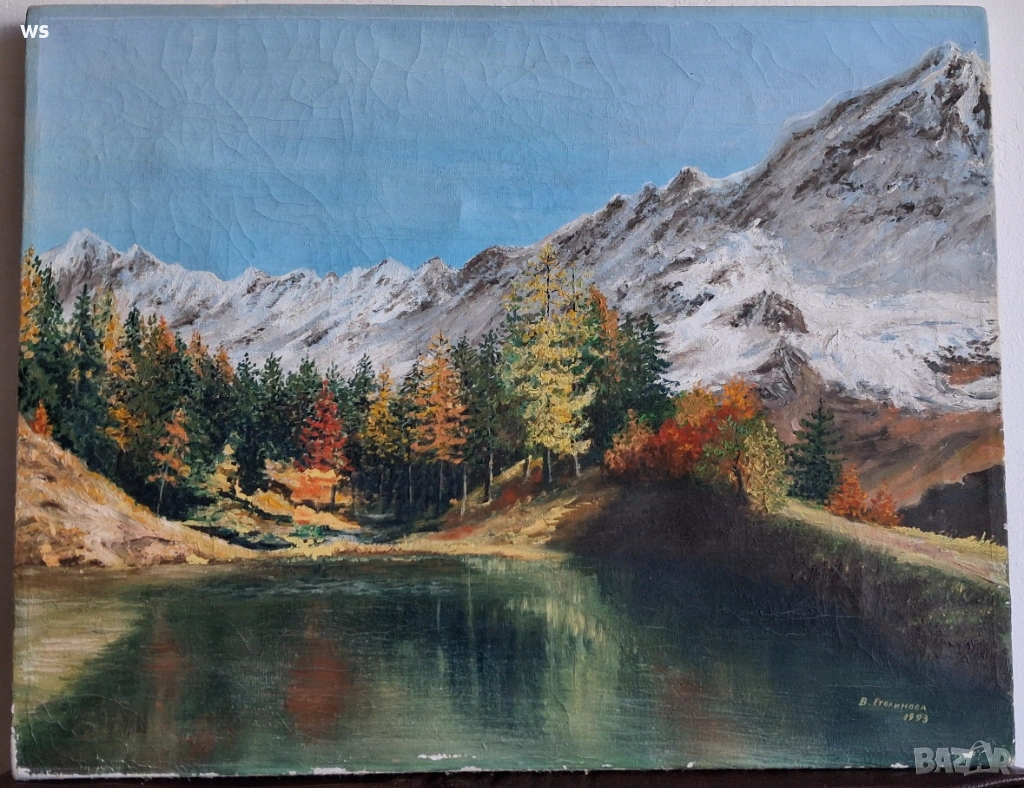 Стара картина, подписана - В. Столинова!, снимка 1