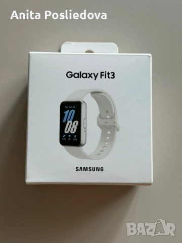 НОВ Samsung Galaxy Fit3 - Сребрист, снимка 2 - Смарт гривни - 54466255