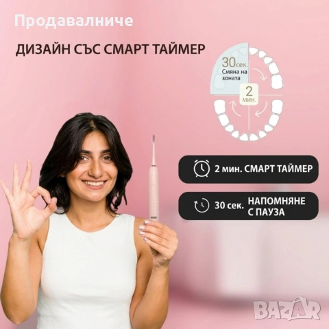 Ултразвукова електрическа четка за зъби X3, 6 режима на почистване, снимка 2 - Други стоки за дома - 54578449