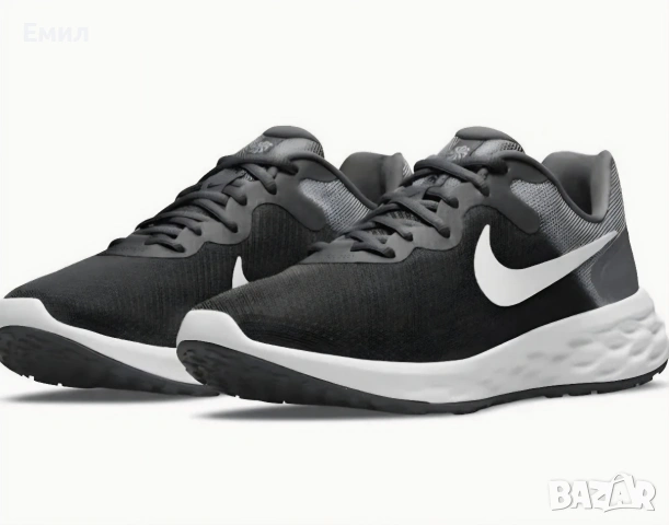 Мъжки Nike Revolution 6 сиво/бяло (нови в кутията)
