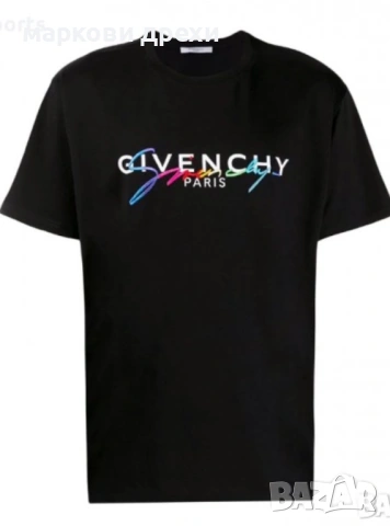 Givenchy Paris Embroidery Black , снимка 2 - Тениски - 54901084