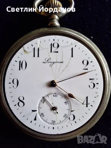 Колекционерски стар швейцарски джобен часовник - Longines, снимка 4 - Джобни - 55321671