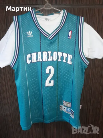 Оригинален NBA потник Adidas Charlotte Hornets (Размер M/L), снимка 5 - Спортни дрехи, екипи - 55354943