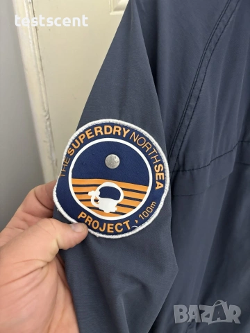 Мъжки Windbreaker Superdry North Sea Project мъжко ветроустойчиво яке - размер XXL - Тъмносиньо, снимка 4 - Якета - 55124647