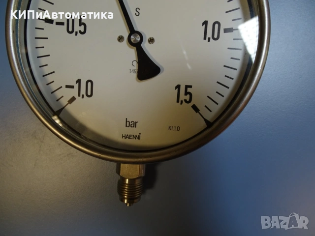 манометър HAENNI DRC 160/211.133 pressure gauge Ф160 -1+1.5Bar, снимка 4 - Резервни части за машини - 54508584