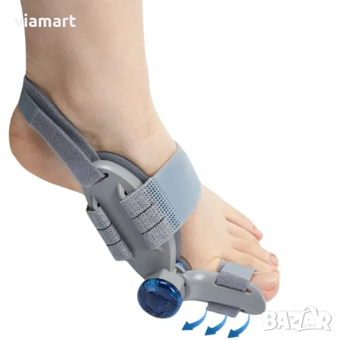 Шина за изправяне на кокалче MERALL, Регулируем ъгъл, Велкро каишки, За ляв и десен крак