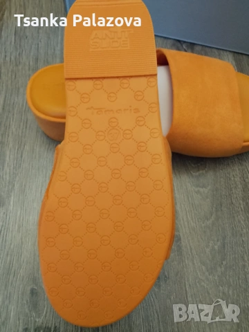 Кожени чехли Tamaris 37 номер, снимка 3 - Чехли - 54714636