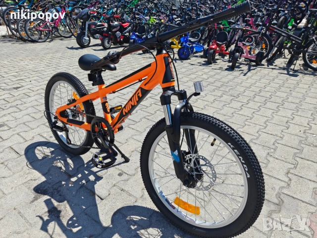 BG Алуминиев велосипед 20" NINJA оранж, снимка 3 - Велосипеди - 54864134