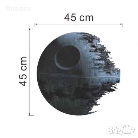 Стикер "Звездата на смъртта" Star Wars, снимка 5 - Други - 54499181