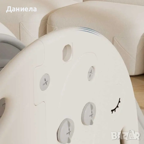 Детска пързалка с баскетболен кош Слонче – кафява, снимка 2 - Други - 55286912
