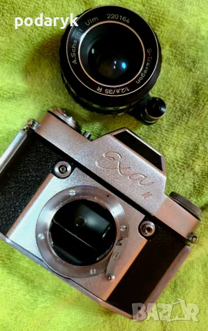 Ihagee Exa II + A. Schacht Ulm S-Travegon 35mm f/2.8 | Винтидж немски фотоапарат, снимка 4 - Фотоапарати - 55511940