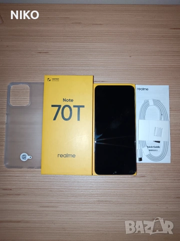 ПРОДАВАМ,НОВ Смартфон Realme Note 70T 4GB RAM 128GB ЗЛАТИСТ, снимка 3 - Телефони с две сим карти - 55058377