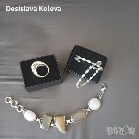 сребро ръчна изработка естествени камъни, снимка 7 - Бижутерийни комплекти - 55502130