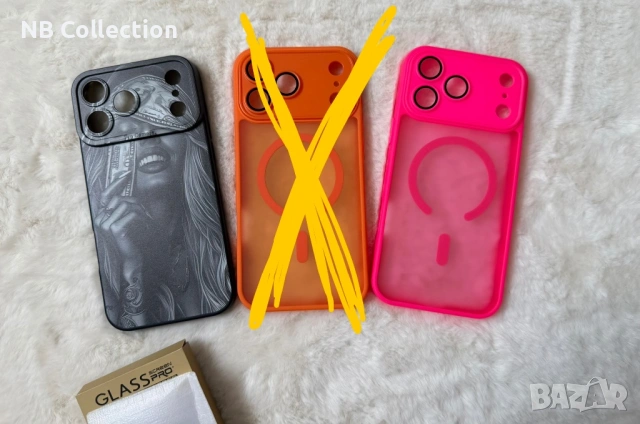 Кейсове MagSafe IPhone 17 Pro Max розов черен, снимка 5 - Калъфи, кейсове - 54108720