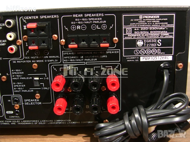 Ресивър   Pioneer vsa-d802s , снимка 8 - Ресийвъри, усилватели, смесителни пултове - 54089039
