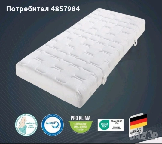 Луксозен ортопедичен гел матрак 180×200 см (H3/H4, височина 25 см) – Като нов!