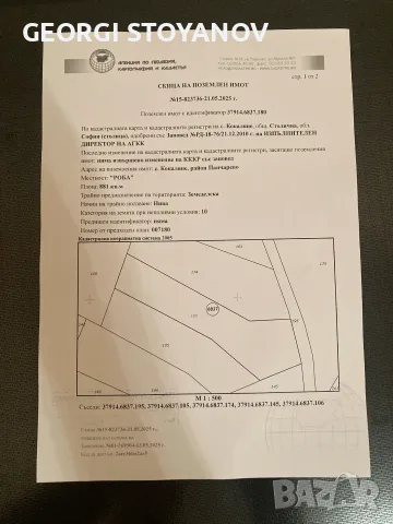 Продавам Парцел ,гр.София, с.Кокаляне