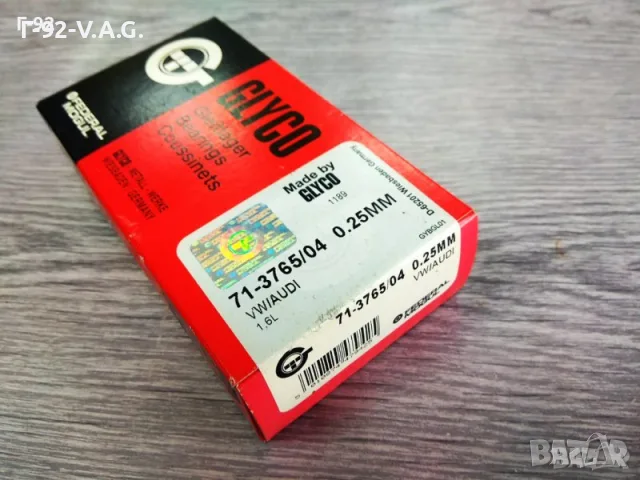 71-3765/4 0.25MM,**NEU**GLYCO**VAG**БИЕЛНИ ЛАГЕРИ К-Т**1.6**1983-2009**