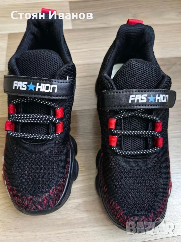 Детски маратонки "Fashion" – №36 – Черно и червено, снимка 5 - Детски маратонки - 54242286